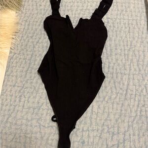 Free People Black Bodysuit One Piece